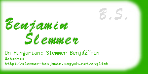 benjamin slemmer business card